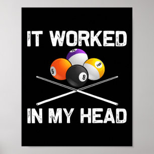 Billard Kunst für Männer Billiard für Frauen Poster