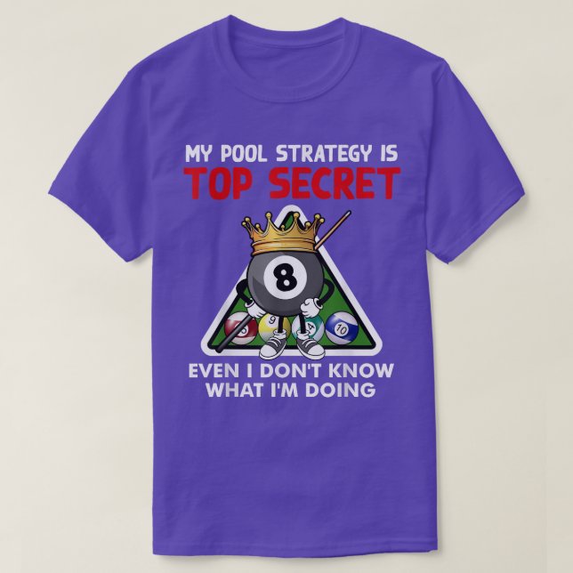 Billard Kunst für Männer Frauen Billard Billard Po T-Shirt (Design vorne)