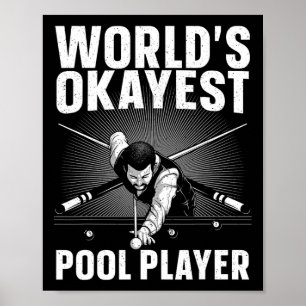 Billard Kunst für Männer Frauen Billiard 8 Ball P Poster