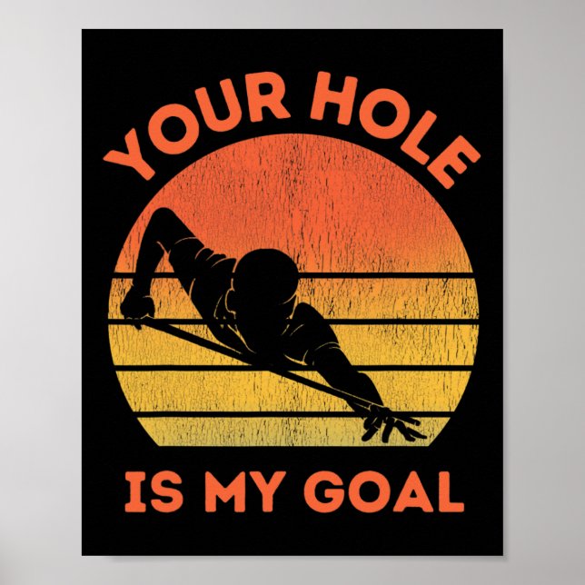 Billard Love Funny Ball Poolspieler Poster (Vorne)