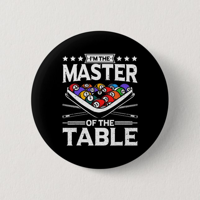 Billard Master der Tabelle 8 Ball Men Poo Button (Vorderseite)