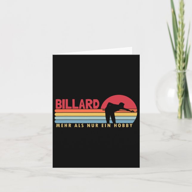 Billard mehr als ein Hob Karte (Vorderseite)