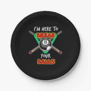 Billard mein Snooker hier, um Ihre Bälle zu durchb Pappteller