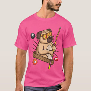 Billard Mops Dog Hustler Pool Girls Snooker Bas T-Shirt