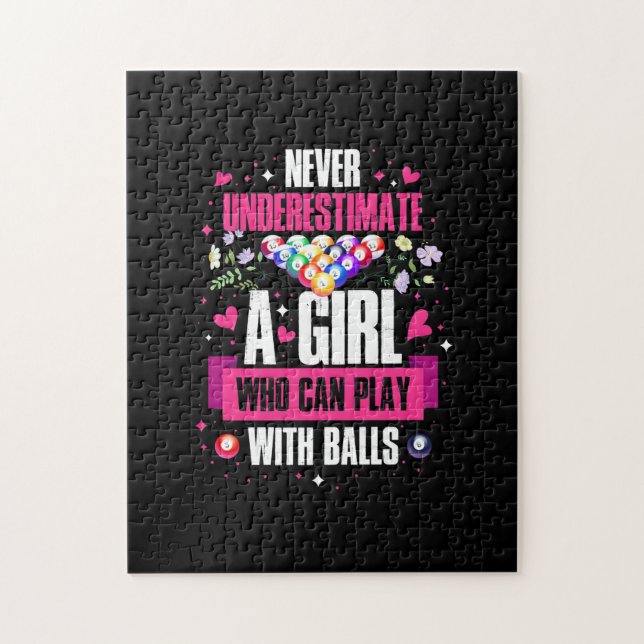 Billard Player Dieses Mädchen kann Billard Billard (Vertikal)