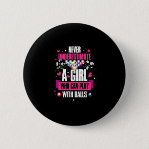 Billard Player Dieses Mädchen kann Billard Billard Button
