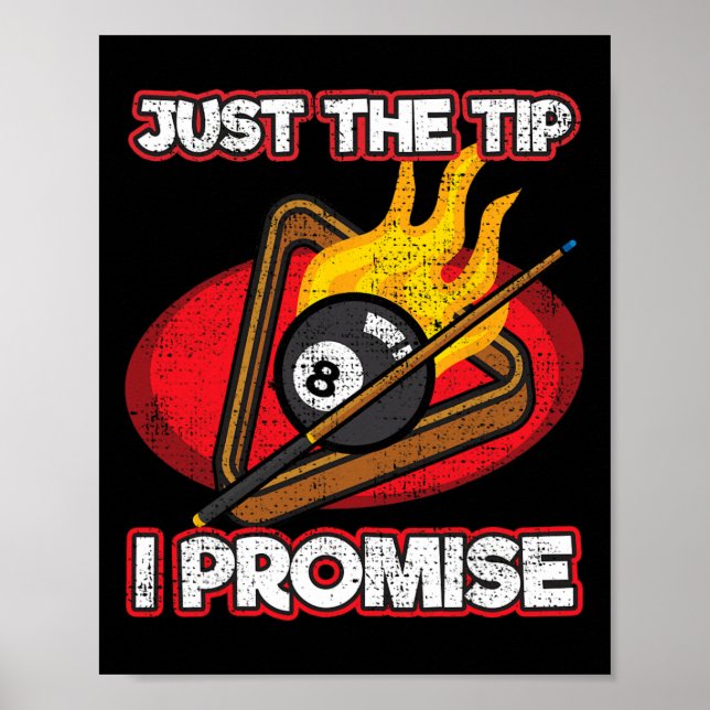Billard Player nur der Tipp Versprechen Magic Shot Poster (Vorne)