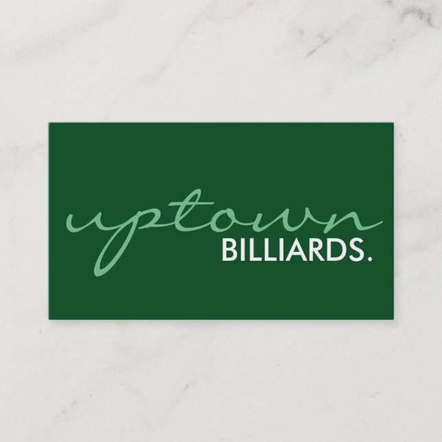 Billard plus Lage. (Farbanpassbar) Visitenkarte (Vorderseite)