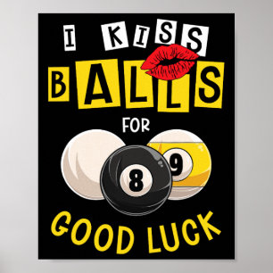 Billard Pool 8 Ball Snooker Female Billiard Spiele Poster