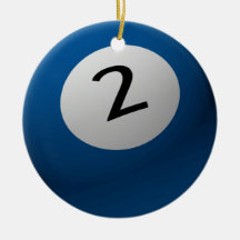 BILLARD-/POOL-BALL-WEIHNACHTSverzierung 2 (ZWEI)