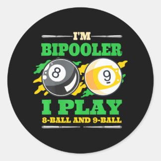 Billard Pool Billard I Am Bipooler 9 Ball Runder Aufkleber