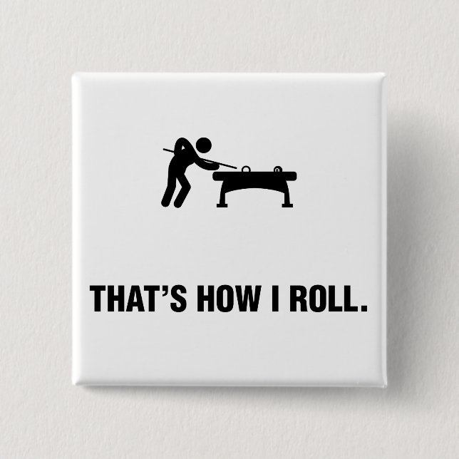 Billard/Pool Button (Vorderseite)