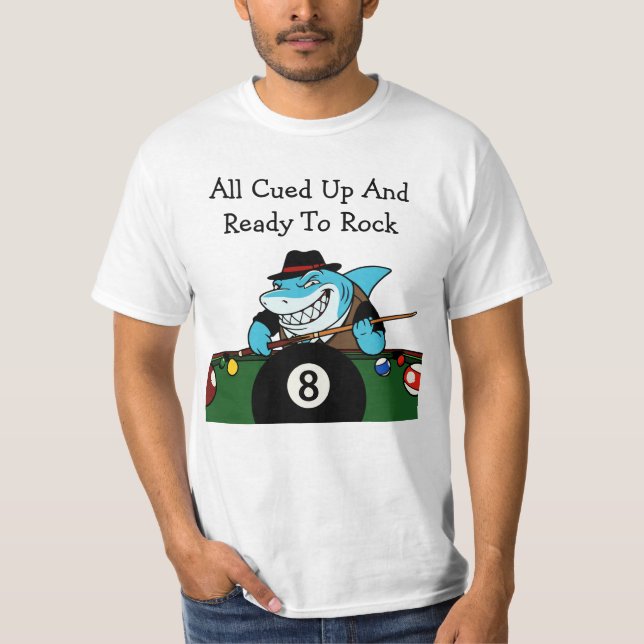 Billard Pool Hall Rebell Lustige Tshirts (Vorderseite)