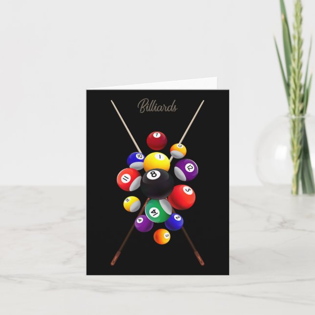 Billard Pool Karte (Vorderseite)