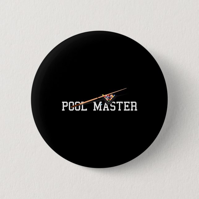 Billard Pool Master für die Pionate Pool Liebhaber Button (Vorderseite)