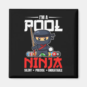 Billard Pool Ninja 8 Ball Funny Men Jungs Kinder B Magnet