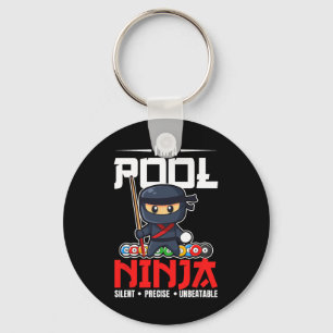 Billard Pool Ninja 8 Ball Funny Men Jungs Kinder B Schlüsselanhänger