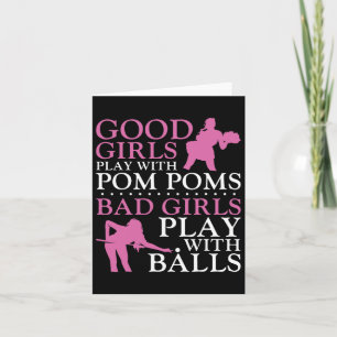 Billard Pool Player Ball Girl Good Girl Play Karte