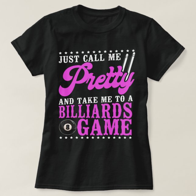 Billard Pool Player Ball Girl Good Girl Play T-Shirt (Design vorne)