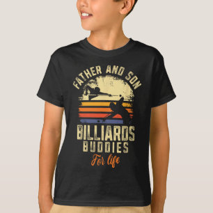 Billard Pool Player Ball Vater Son Retro Vintag F T-Shirt