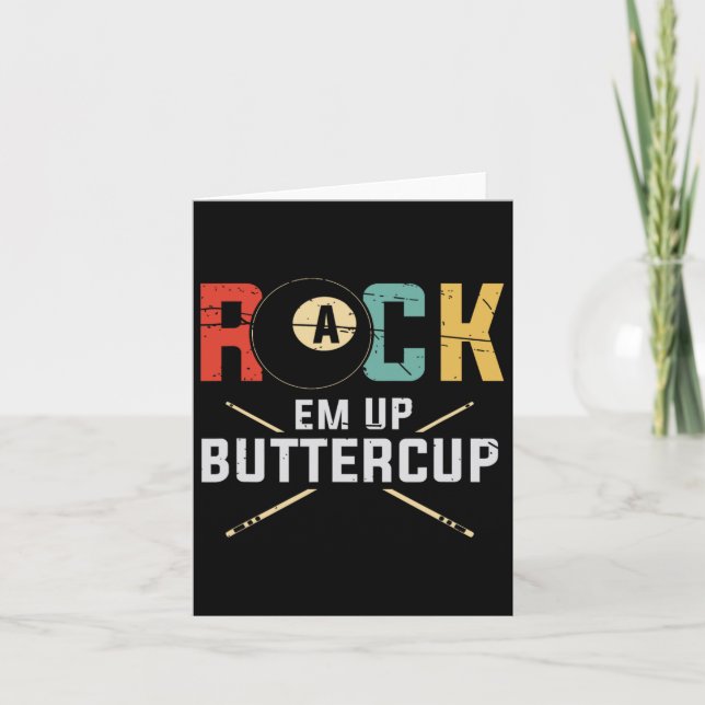 Billard Pool Player Rack Em Up Buttercup Stick 8 Karte (Vorderseite)