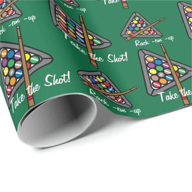 Billard/Pool-Spiel Geschenkpapier (Rolleneckpunkt)