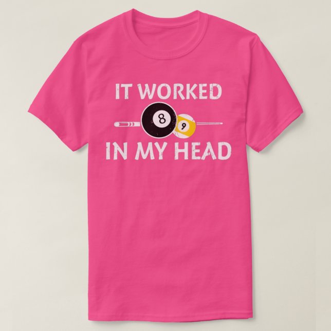 Billard Pool Spieler 8 Ball Cue Ball Sportgeschenk T-Shirt (Design vorne)