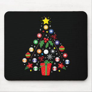 Billard Pool Spieler Weihnachtsschmuck Treff Mousepad