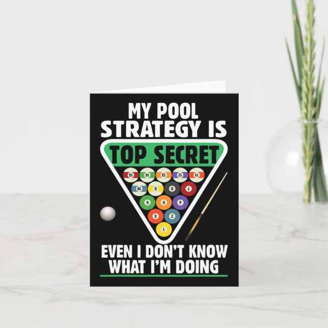 Billard Pool Strategy Snooker Player Karte (Vorderseite)