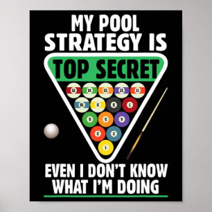 Billard Pool Strategy Snooker Player Poster