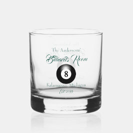 Billard Pool Zimmer 8 Ball Trinkbehälter Rocks Whiskyglas