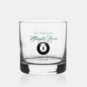 Billard Pool Zimmer 8 Ball Trinkbehälter Rocks Whiskyglas