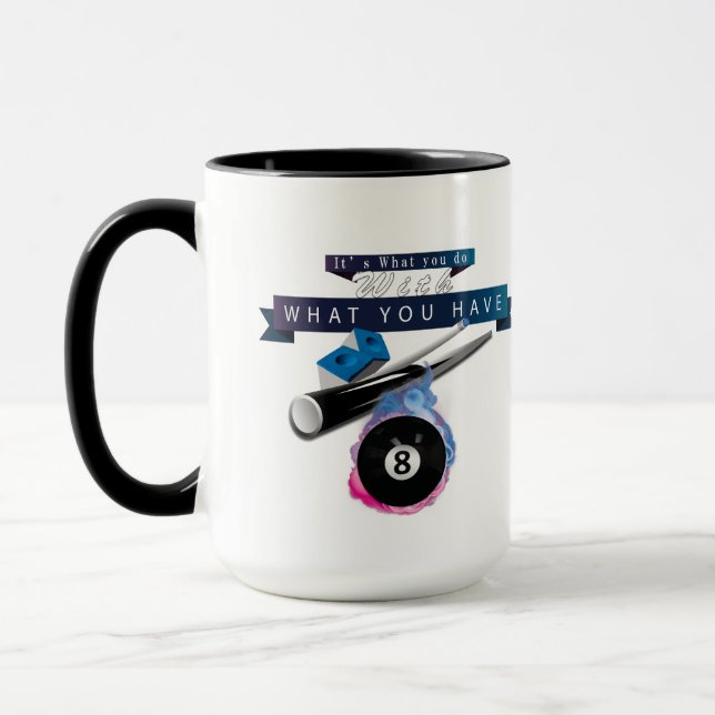 Billard & Poolkaffee Tasse mit Meme, Quot (Links)