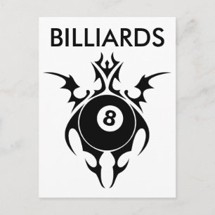 Billard Postkarte