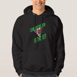 Billard Queue Konzentrationsdesign Hoodie