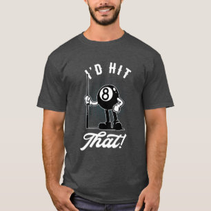 Billard-Queue-Sport lustig 8Ball Cartoon Pool-Jung T-Shirt