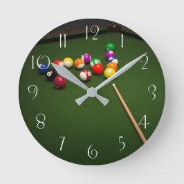 Billard Runde Wanduhr