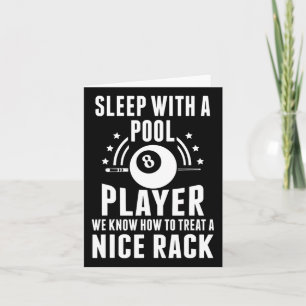 Billard-Schlaf mit Billard-Player und Billard Karte