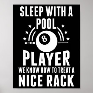 Billard-Schlaf mit Billard-Player und Billard Poster