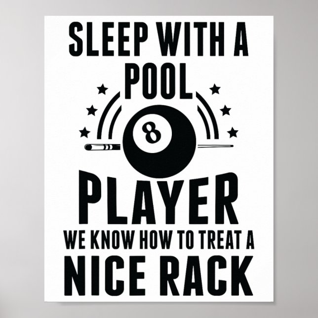 Billard-Schlaf mit Billard-Player und Billard Poster (Vorne)