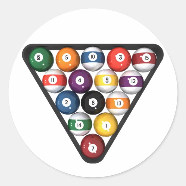 Billard / Schwimmbäder geplündert: Runder Aufkleber (Vorderseite)