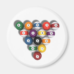 Billard / Schwimmbälle mit Drop Shadow: Magnet