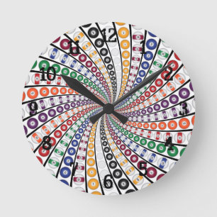 Billard / Schwimmbälle: Wall-Uhr Runde Wanduhr