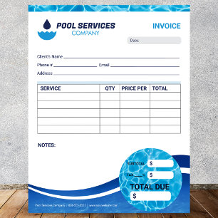 Billard-Services-Rechnung Notizblock