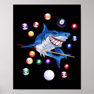 Billard Shark Billiard Player Billard Billardtisch Poster