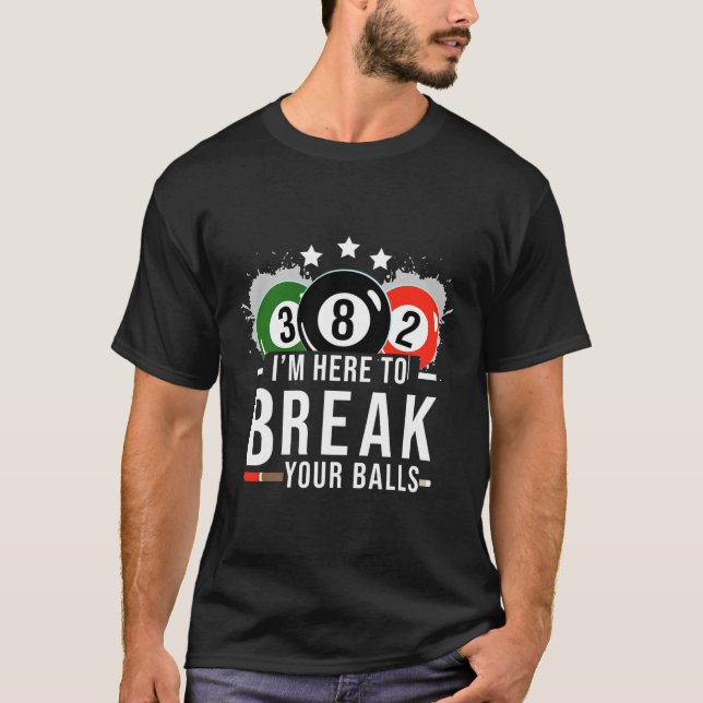 Billard Shirt - Billard Pool Break Rack (Vorderseite)