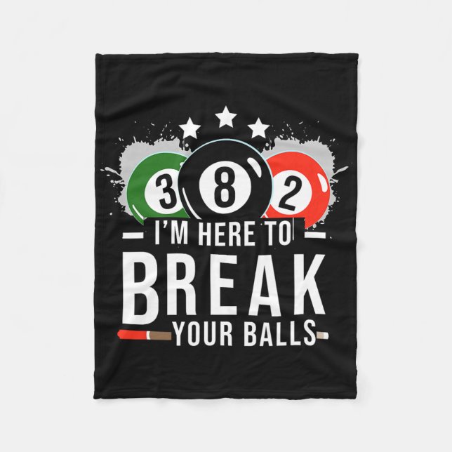 Billard Shirt - Billard Pool Break Rack Fleecedecke (Vorderseite)