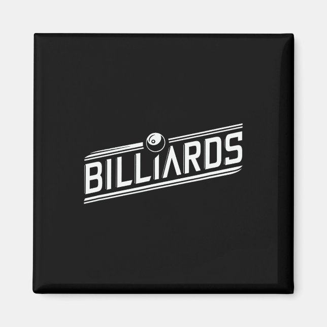 "Billard" - Sleek Angled Design Magnet (Vorne)