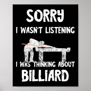 Billard Snooker Player 8 ll Billiard spielen Poster