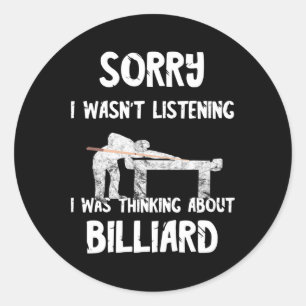 Billard Snooker Player 8 ll Billiard spielen Runder Aufkleber